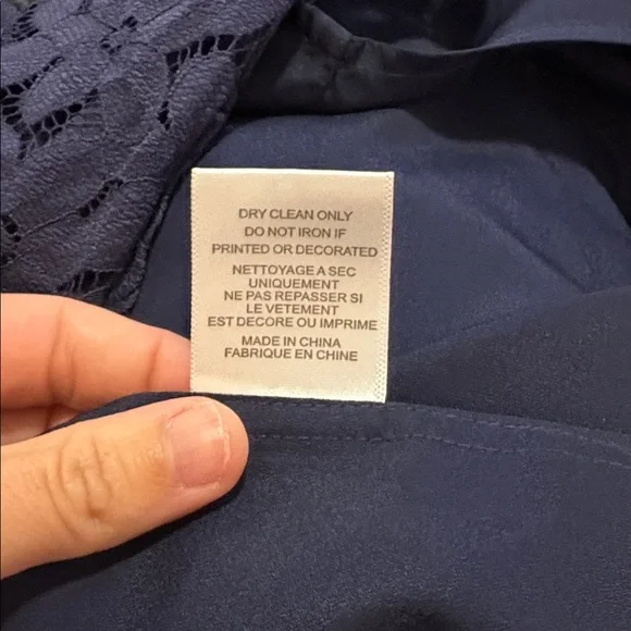 Equipment Brett Lace Shirtdress in Navy SZ S EUC - Picture 6 of 6